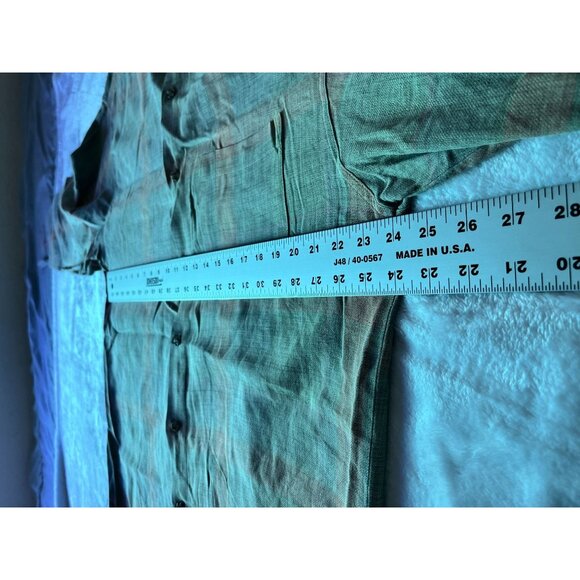 Territory Ahead Mens Button-Down Long Sleeve Plaid Shirt Cotton Green Casual - Picture 5 of 8